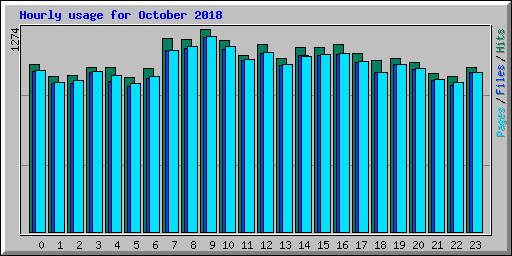 Hourly usage for October 2018