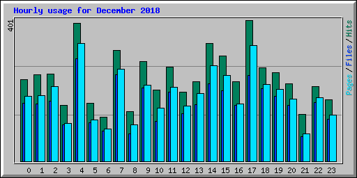 Hourly usage for December 2018